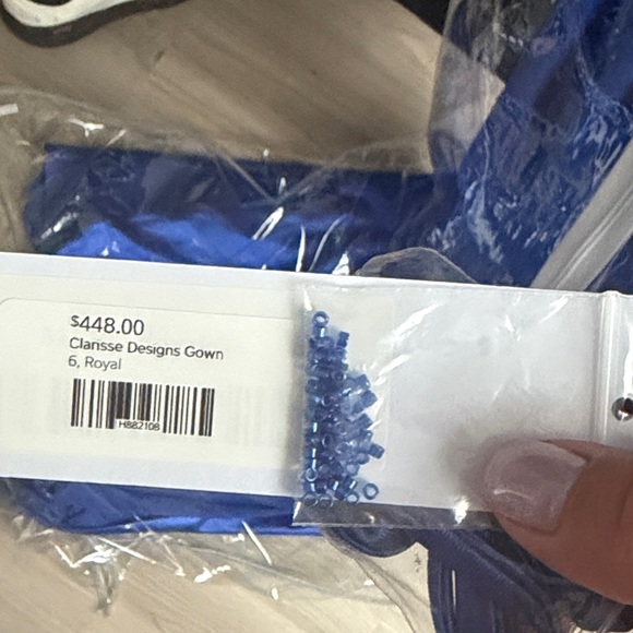 Clarisse Designs Royal Blue Evening Gown.  Sz 6 - Picture 16 of 16